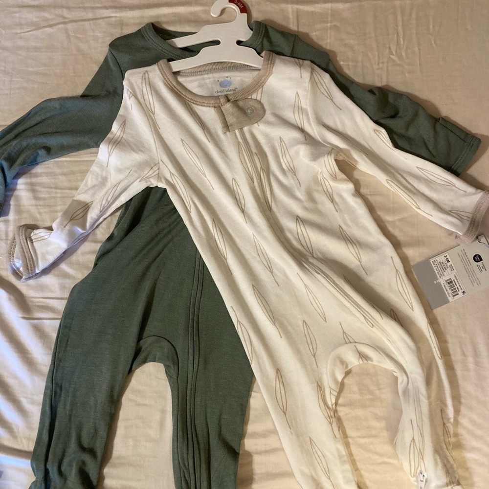 NWT 3-6mos sleeper pajamas set of two